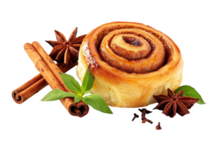Cinnamon Roll With Star Anise png