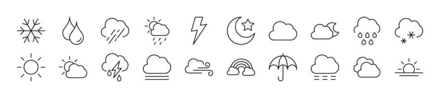 Collection of thin line icons of travel. Editable stroke. Simple linear illustration for web sites, newspapers, articles book vector