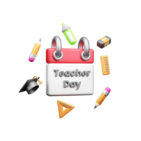 Teacher day 3d Illustration Icon png