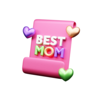 Happy Mother Day 3d icon png