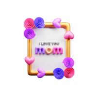 Happy Mother Day 3d icon png