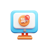 profundo web 3d ilustración icono png