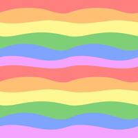 abstract waves rainbow seamless pattern, curves, pride month theme for using as background or printing vector