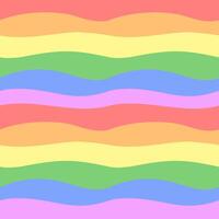 abstract waves rainbow seamless pattern, curves, pride month theme for using as background or printing vector