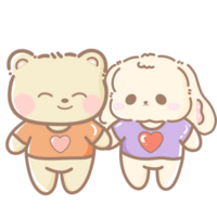 desenhado à mão ilustração fofa kawaii amarelo Urso de pelúcia Urso orgulho mês lgbt arco Iris clipart pastel cor cumprimento cartão festa convite png