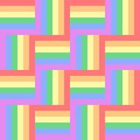 Rainbow tile seamless pattern, stripes, square pattern, pride month theme for using as background or printing vector