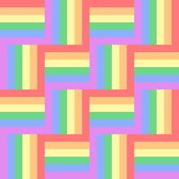 Rainbow tile seamless pattern, stripes, square pattern, pride month theme for using as background or printing vector