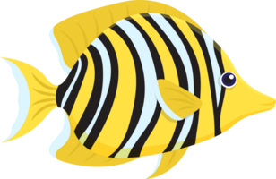 Schmetterling Fisch Meer Karikatur Illustration Design isolieren png