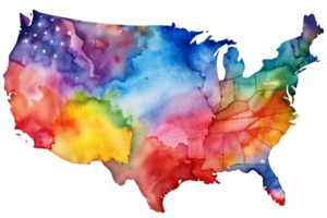 rainbow watercolor graphics country USA png
