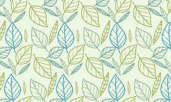 Seamless abstract leaves pattern background vector