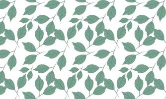 Seamless abstract leaves pattern background vector