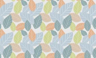 Seamless abstract leaves pattern background vector