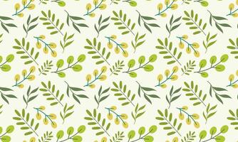 Seamless abstract leaves pattern background vector