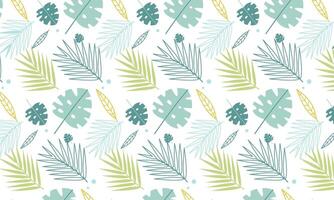 Seamless abstract leaves pattern background vector