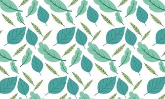 Seamless abstract leaves pattern background vector