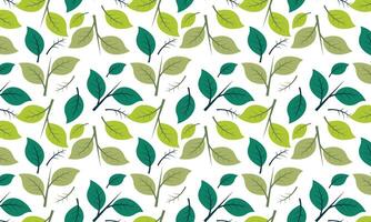 Seamless abstract leaves pattern background vector