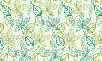 Seamless abstract leaves pattern background vector