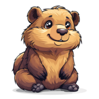 Beaver Cartoon Flat Color png