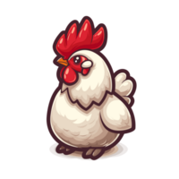 pollo dibujos animados plano color png