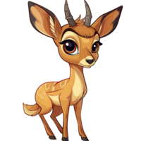 antilope dessin animé plat Couleur png