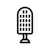 microphone line icon free vector