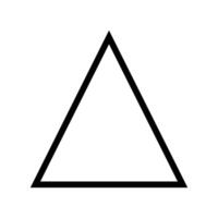triangle line icon free symbol vector
