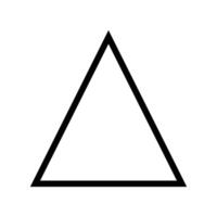 triangle line icon free symbol vector