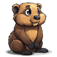 Beaver Cartoon Flat Color png