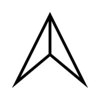 triangle line icon free symbol vector