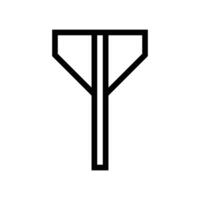 ala línea icono gratis símbolo vector