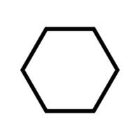 hexagon line icon free symbol vector