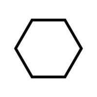 hexagon line icon free symbol vector