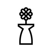 flor línea icono gratis símbolo vector
