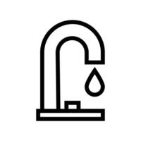 lavabo línea icono gratis símbolo vector