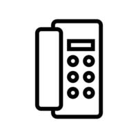 teléfono línea icono gratis vector