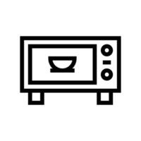 microwave line icon free symbol vector