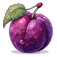 noir Cerise prune plat couleurs dessin animé png