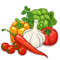 Frais des légumes dessin animé png