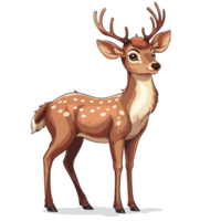 Deer Cartoon Flat Color png