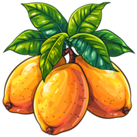 bacaba Palma fruta plano cores desenho animado png