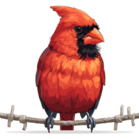 Cardinal Cartoon Flat Color png