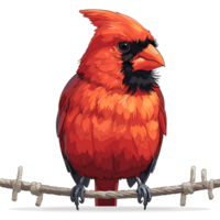 cardinal dessin animé plat Couleur png