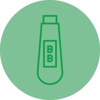 Bb Cream Green Line Circle Icon Design vector