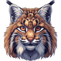 lince rossa cartone animato piatto colore png