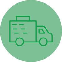 Logistics Delivery Green Line Circle Icon Design vector