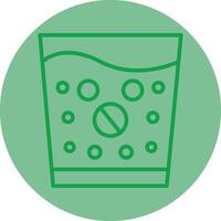 Effervescent Green Line Circle Icon Design vector