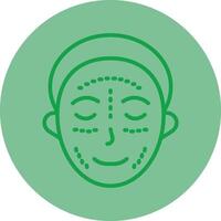 Plastic Surgery Green Line Circle Icon Design vector