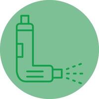 Inhaler Green Line Circle Icon Design vector