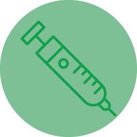 Injection Green Line Circle Icon Design vector