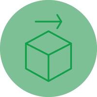 Packaging Green Line Circle Icon Design vector